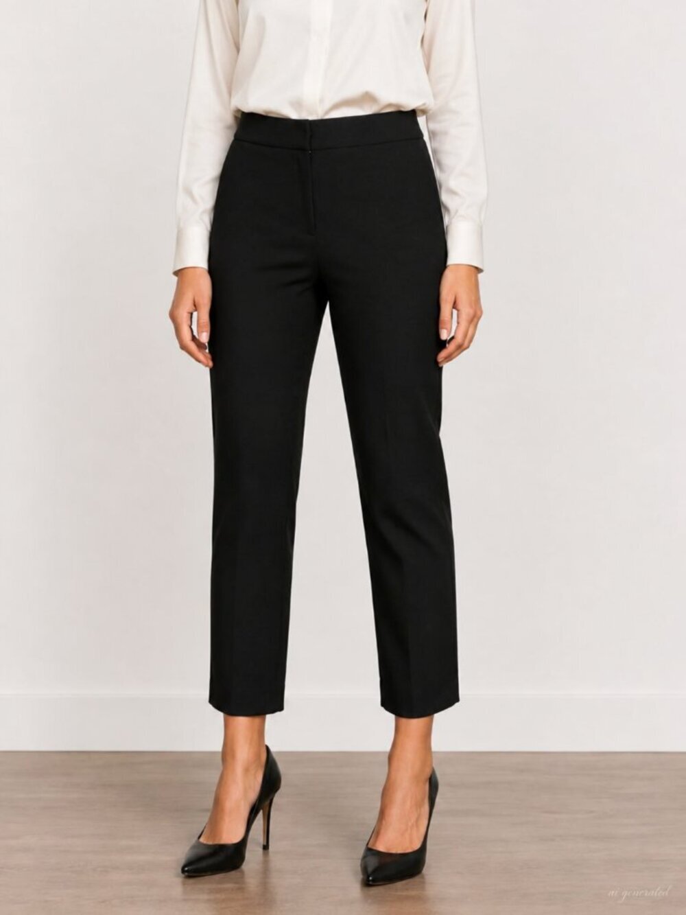 Theory Black Cropped Straight Leg Career Pants Women’s Size 12